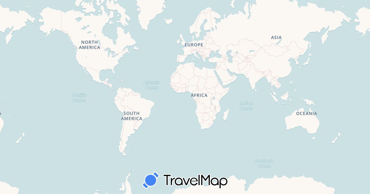 TravelMap itinerary: driving in Australia, Cook Islands, Fiji, France, Indonesia, Niue, Tonga, United States, Vanuatu, Samoa (Asia, Europe, North America, Oceania)